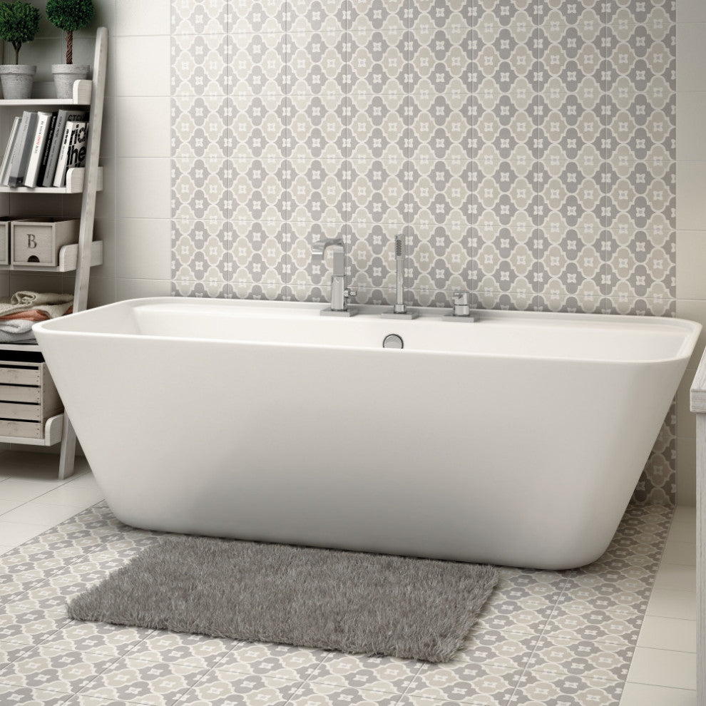 Caprice Pastel Bowtie Porcelain Floor and Wall Tile