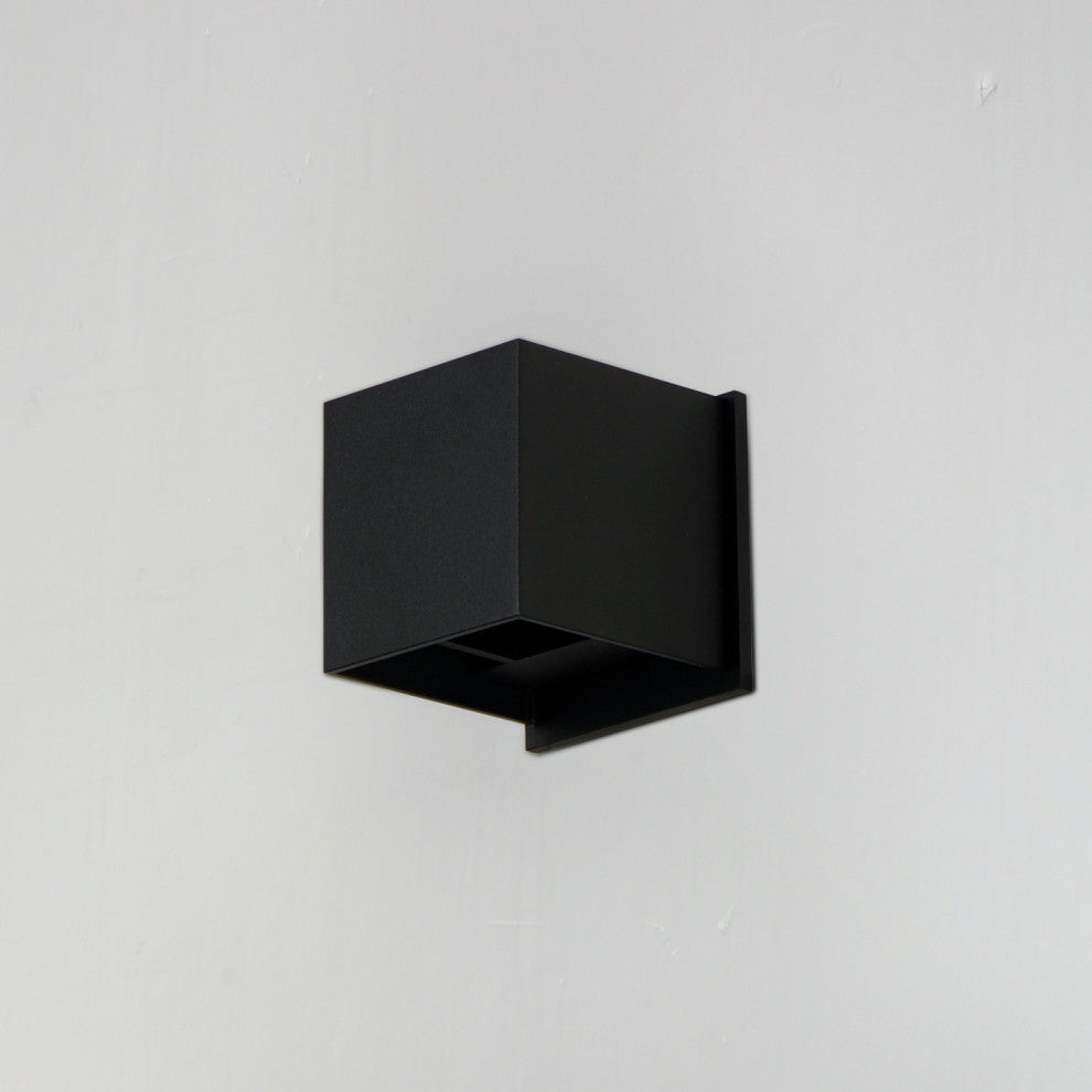 Black LED Outdoor Wall Sconce from the Alumilux Cube Collection