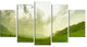 Meadow under Clouds Panorama, Landscape Canvas Art Print, 60"x32", 5 Panels