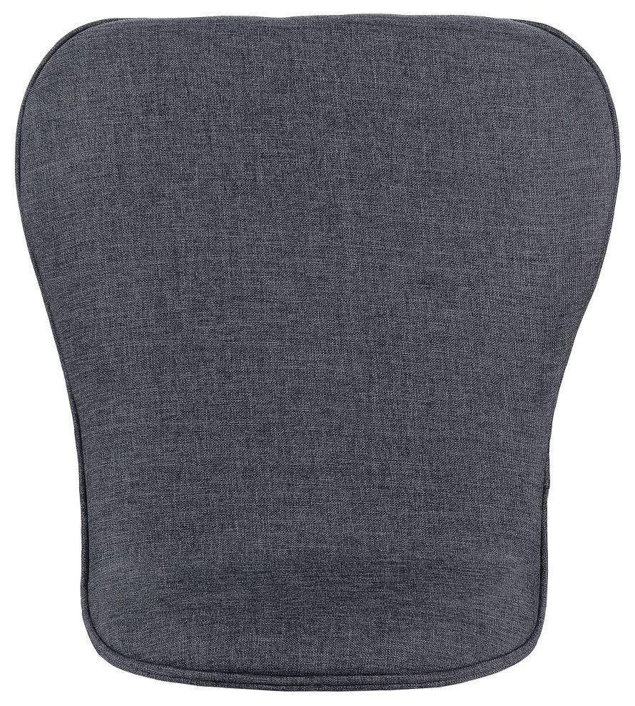 GDF Studio Tolle Mid Century Design Low Back Fabric Bar Chair, Set of 2, Charcoal Gray