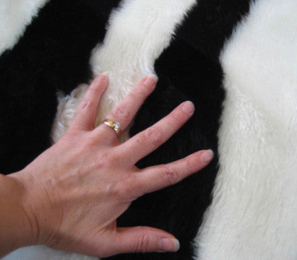Faux Zebra Skin Rug, Bold Stripe, 28"x43"