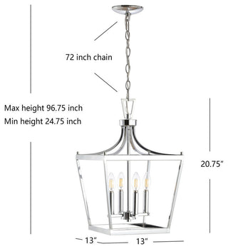 Safavieh Nichi 4 Light Pendant Chrome