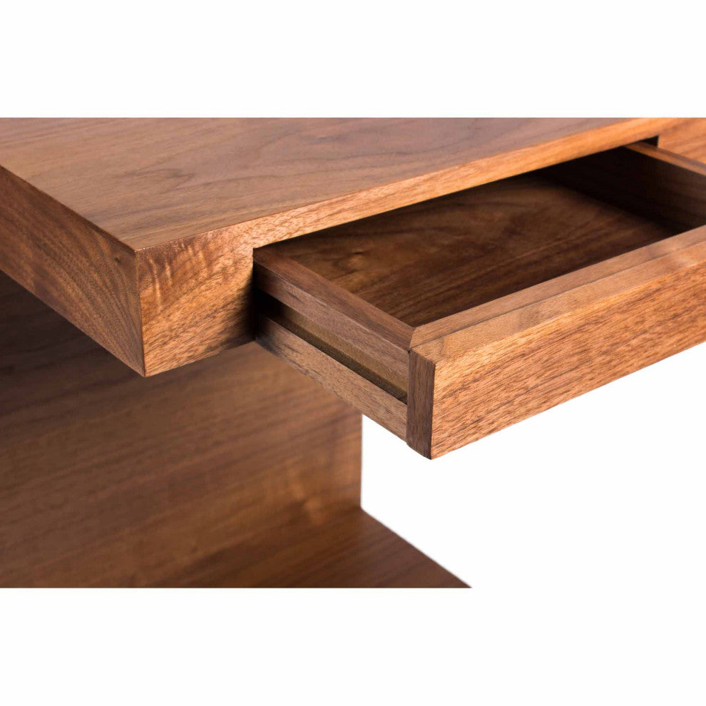 Contemporary Zio Sidetable Walnut - Brown