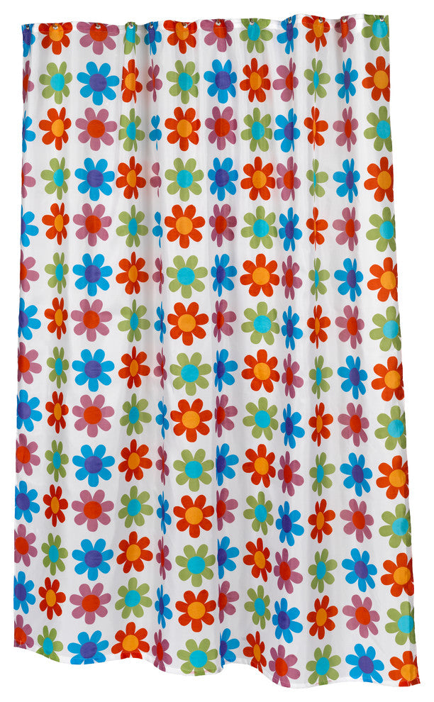 Extra Long "Abbie" Fabric Shower Curtain