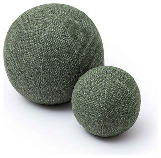 Boba Round Pillow, Forest Green Textured Basketweave, 9"