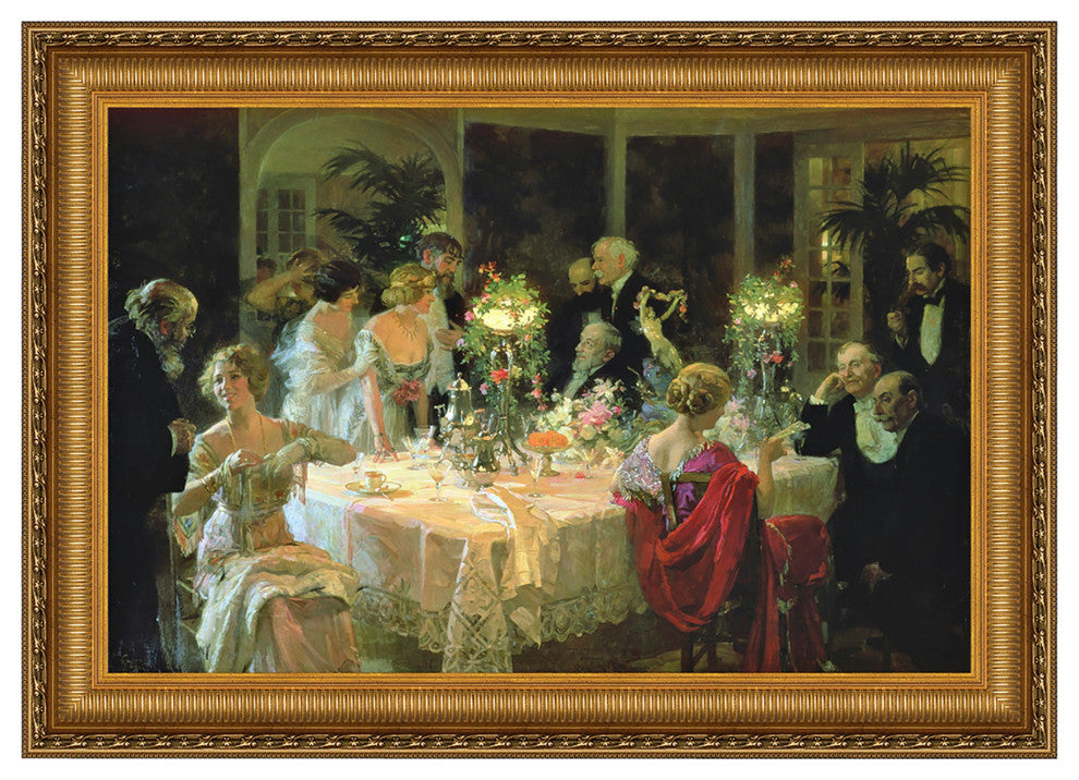 "The End of Dinner" Stretched Canvas Replica, 42"x31"