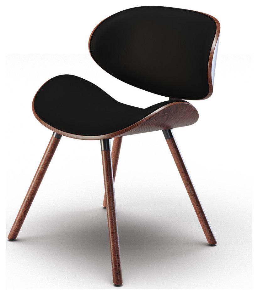 Marana Dining Chair in Black Vegan Faux Leather