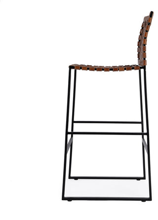 Butler Urban Brown Woven Leather Bar Stool