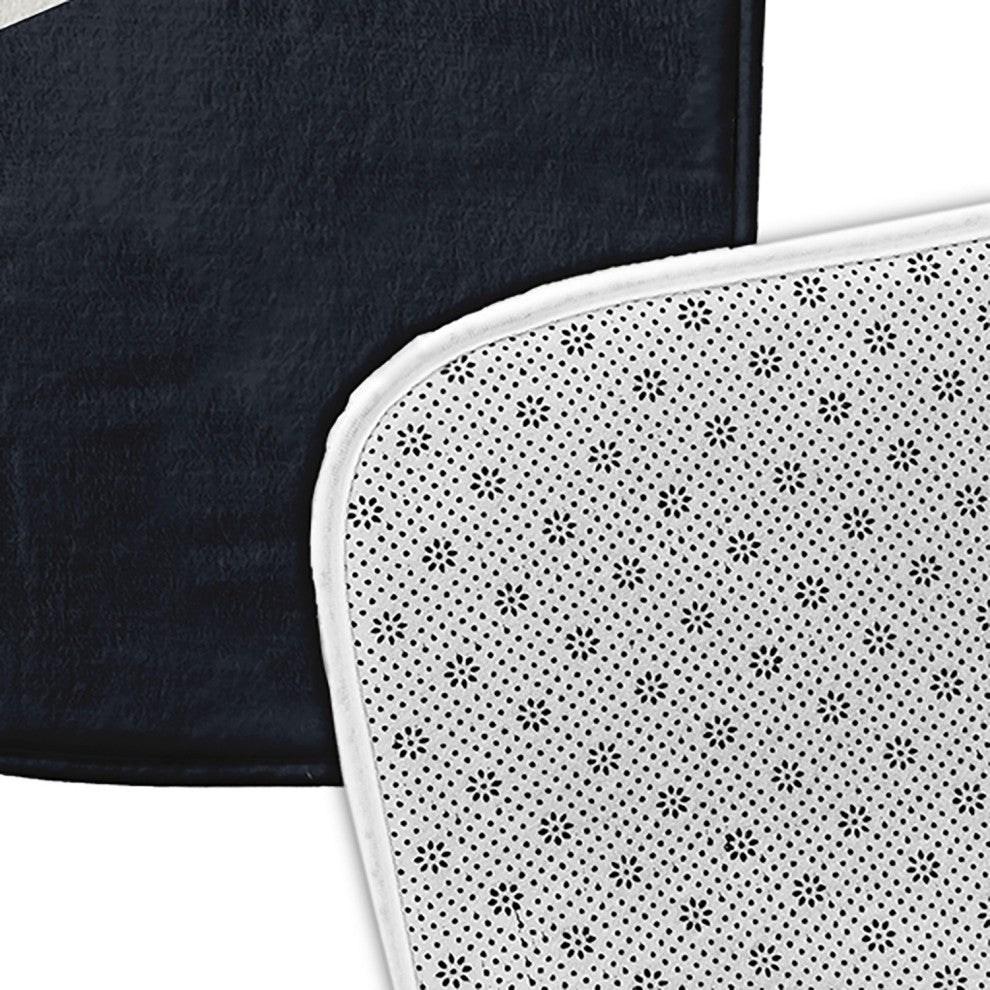 34" x 21" Big Star Bathmat, Shark Blue and White