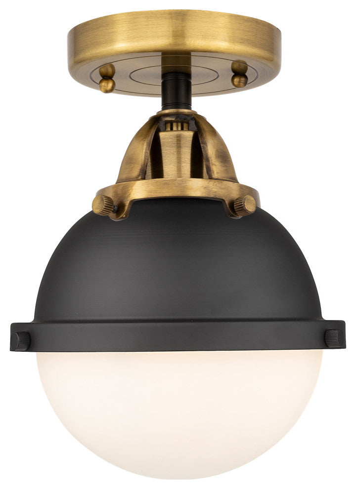 Innovations 288-1C-BAB-HFS-61-BK-LED 1 Light Semi-Flush Mount, Matte Black