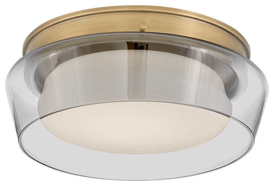 Fredrick Ramond Demi Medium Flush Mount, Heritage Brass