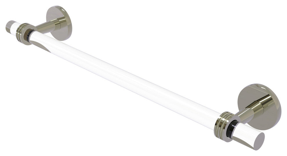 Clearview 18" Towel Bar with Dotted Accents, Polished Nickel