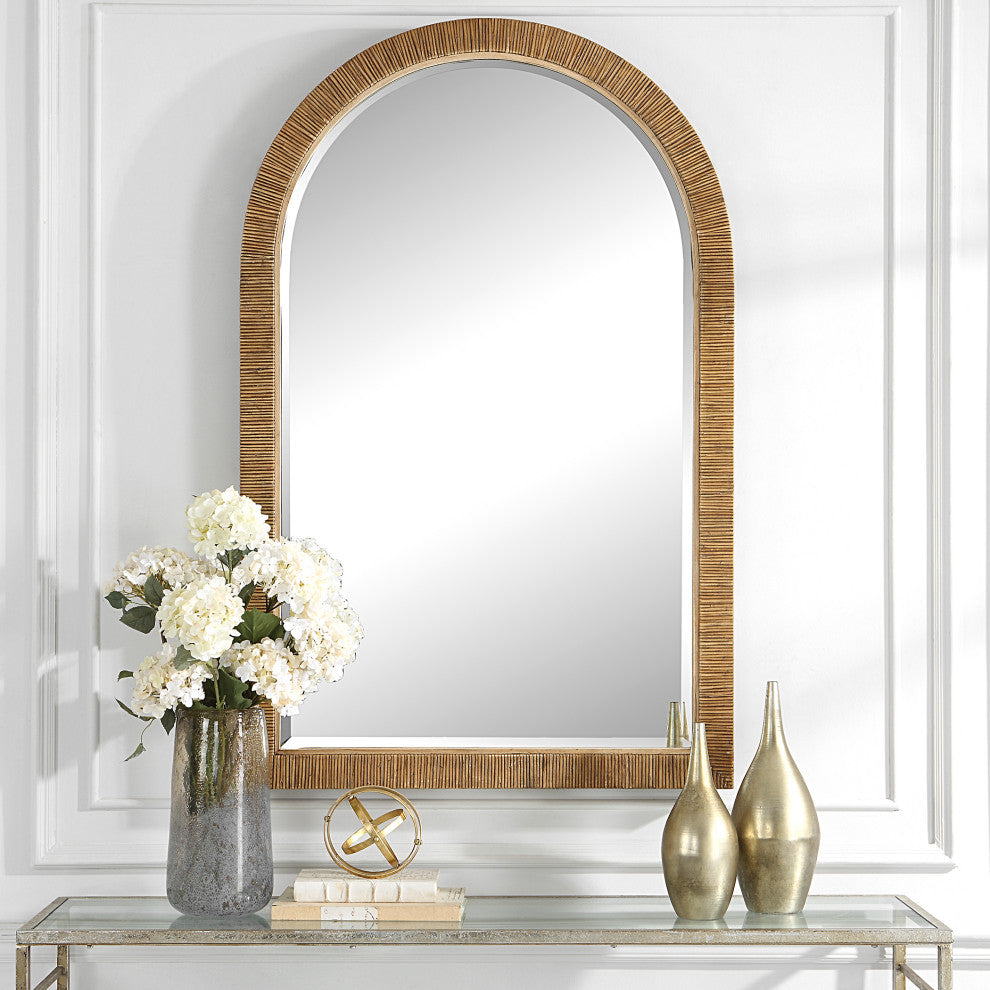 Uttermost UT-9856 Mirror from the Cape collection, Natural Rattan