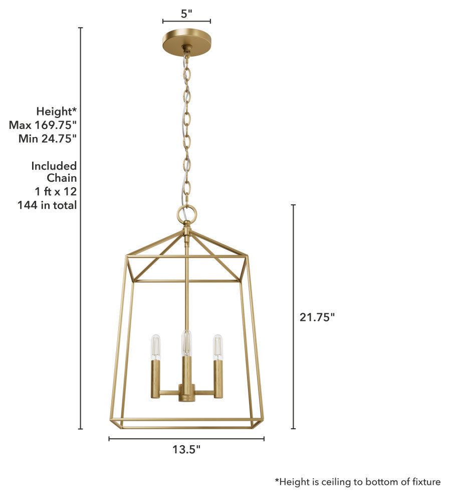 Fair Oaks Luxe Gold 4 Light Pendant
