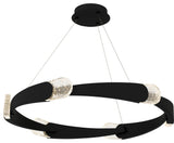 Quoizel PCSAF2834 Saffron 34"W LED Abstract Ring Chandelier - Matte Black