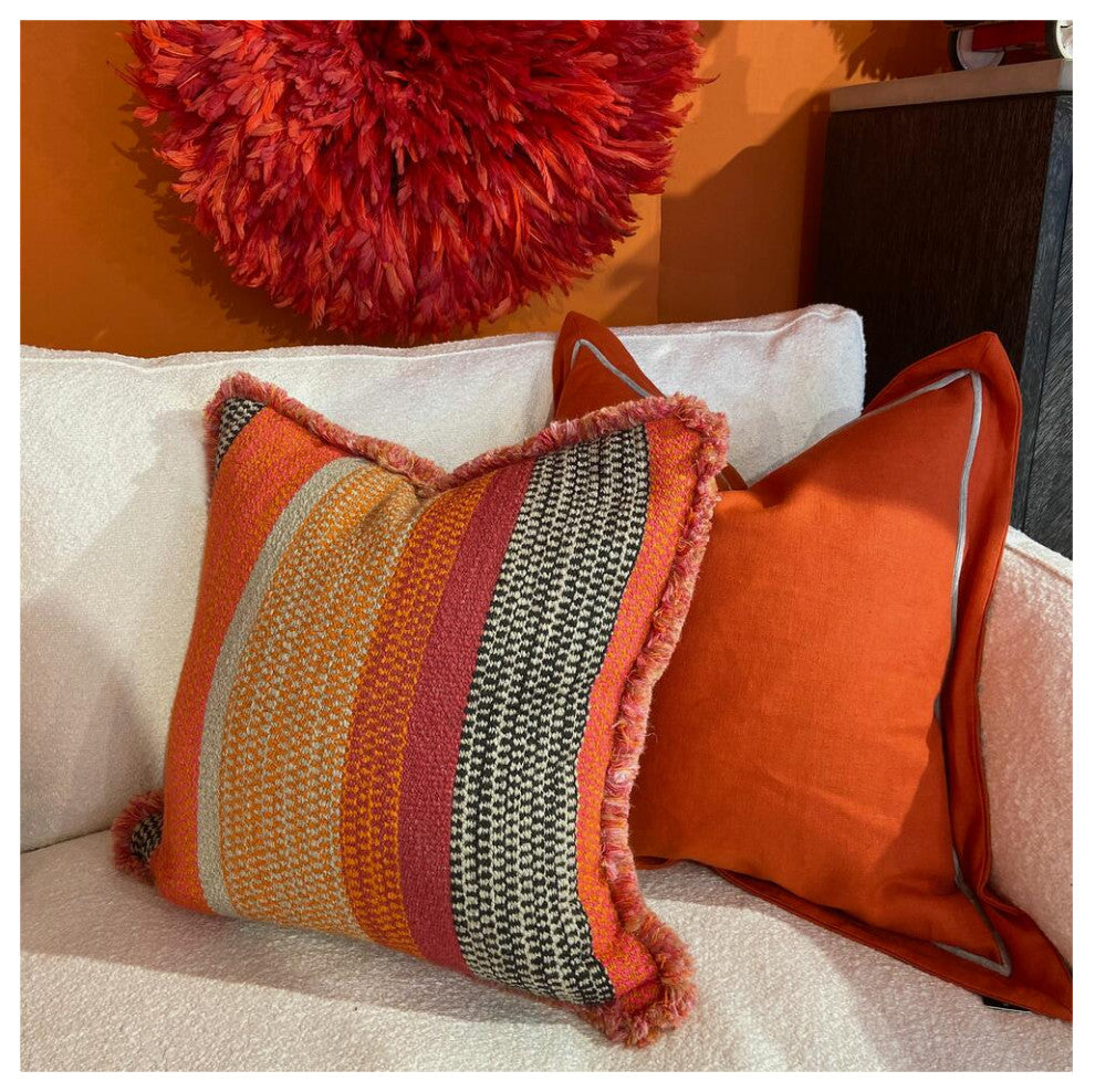 Orange Striped Cushion | Andrew Martin Llama