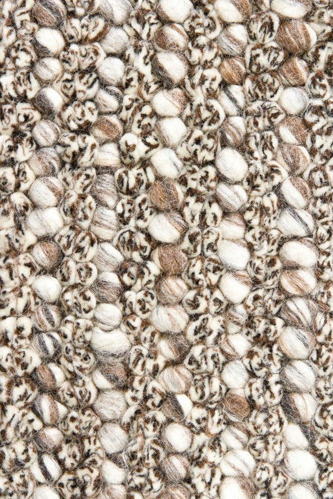 Anni Contemporary Area Rug, Brown, 7'9" Round
