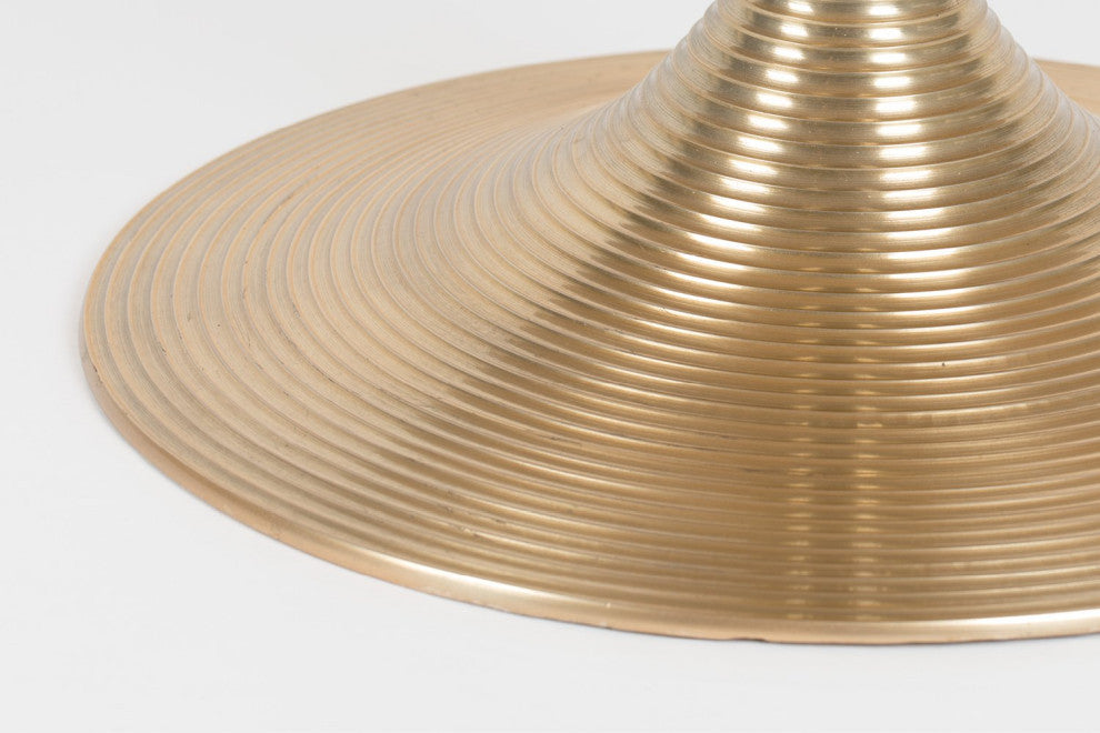 Gold Round Pedestal Coffee Table | Bold Monkey Hypnotising