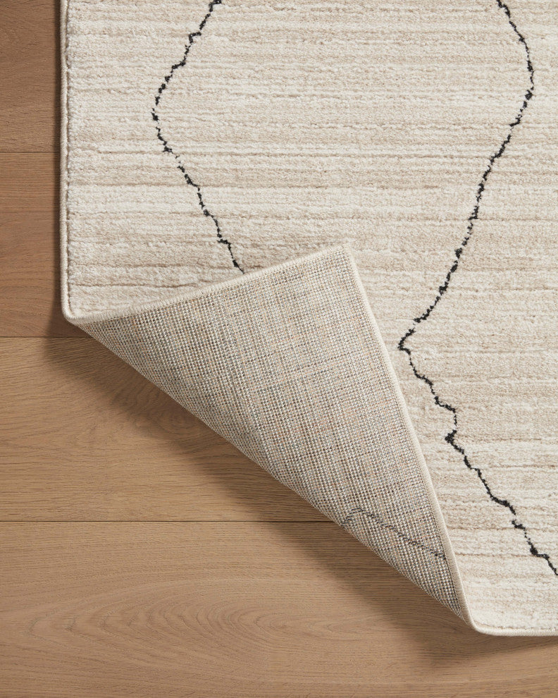 Loloi II Darby Sand / Charcoal 2'-7" x 12'-0" Runner Rug