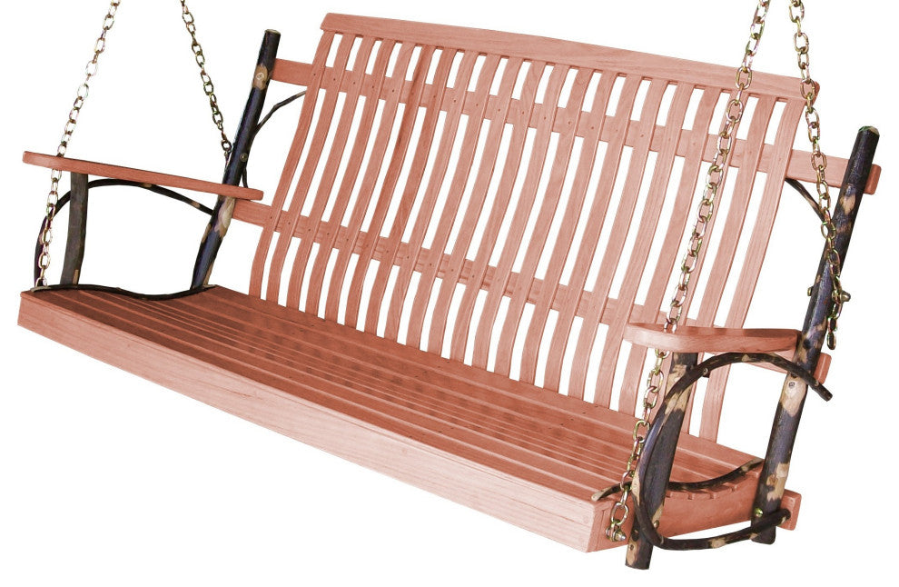 Hickory Porch Swing, Natural Finish, 5 Foot
