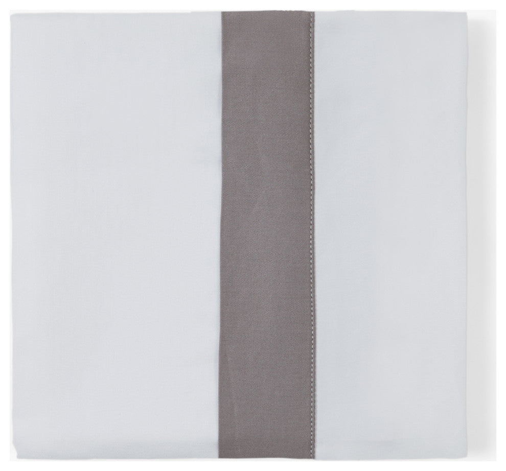 350TC Flange Design Sheet Set, Queen, Gray, 4 Piece