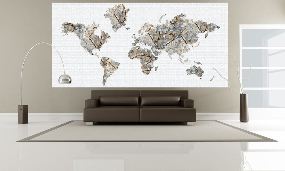 Studio Map Mural, Schiele Autumn Trees, Peel and Stick, 1 Panel, 124"x60"