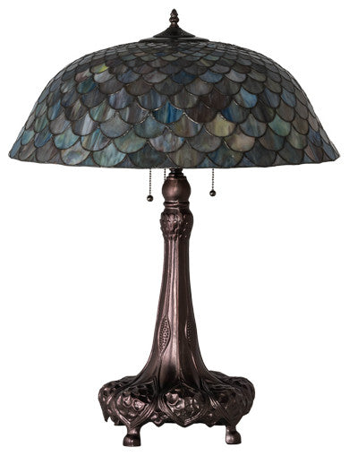 Meyda Lighting 230462 31" High Tiffany Fishscale Table Lamp