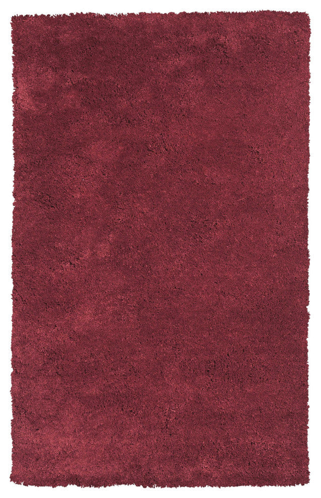 HomeRoots 8' x 11' Solid Red Shag Area Rug