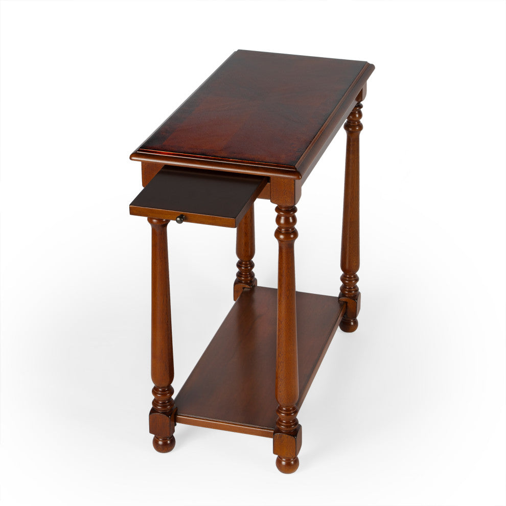 Devane Chairside Table, Medium Brown