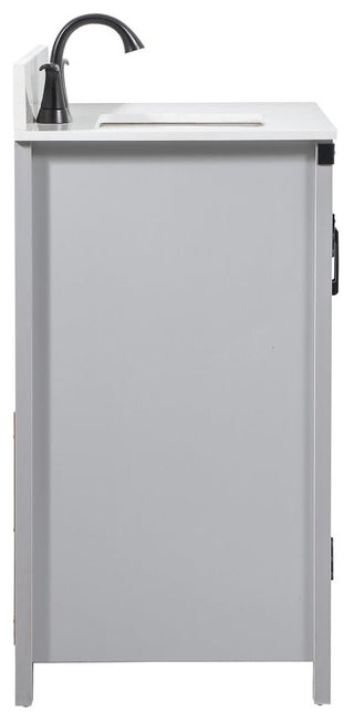 Home Living 19" Farmhouse Grey-Light Bathroom Vanity