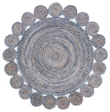 Safavieh Cape Cod Collection CAP211 Rug, Blue/Natural, 5' Round