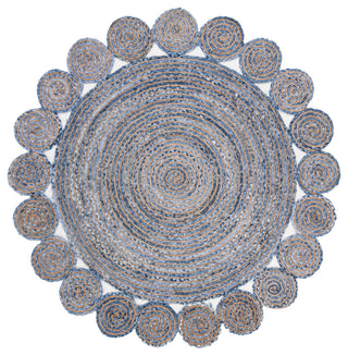 Safavieh Cape Cod Collection CAP211 Rug, Blue/Natural, 5' Round