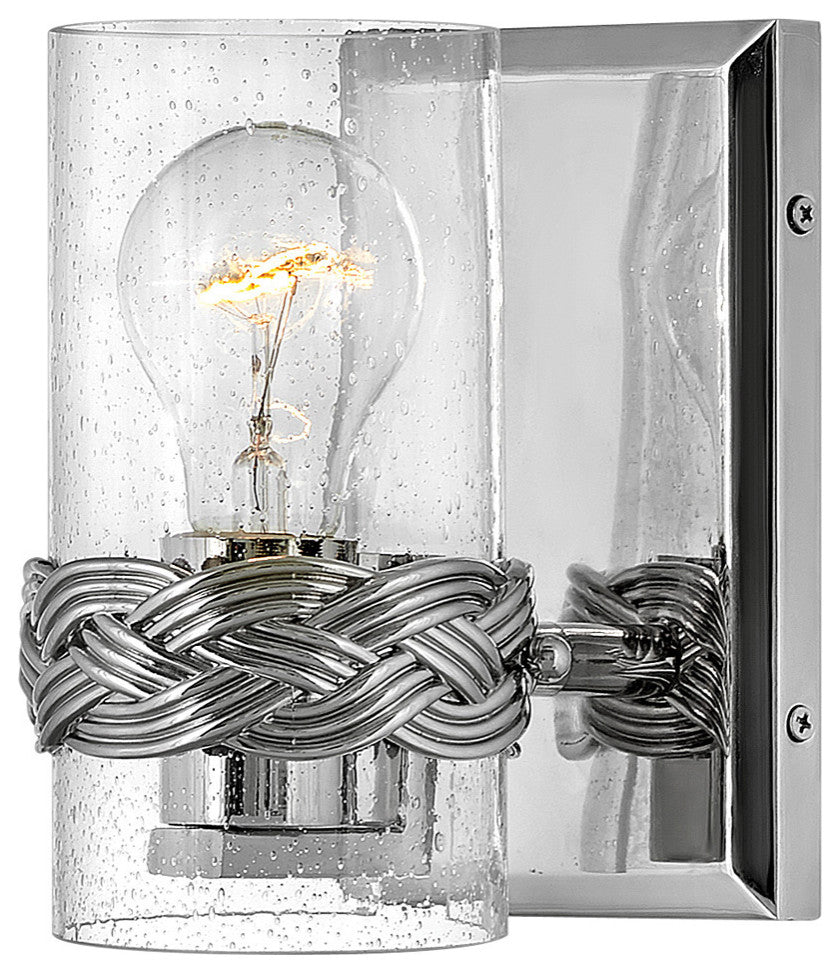 Hinkley Nevis Small Single Light Vanity, Polished Nickel