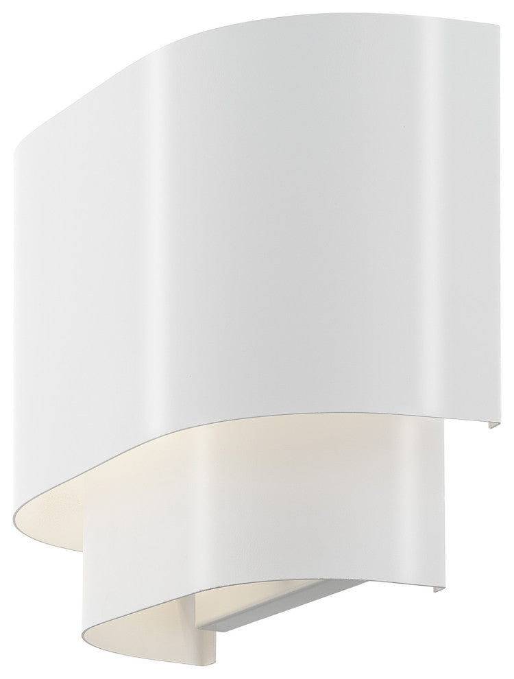 Springview 1 Light White ADA Sconce with White Metal Shade with Shiny White