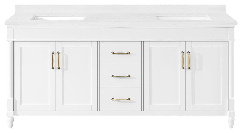 OVE Decors Salisbury Bathroom Vanity, White, 72 in