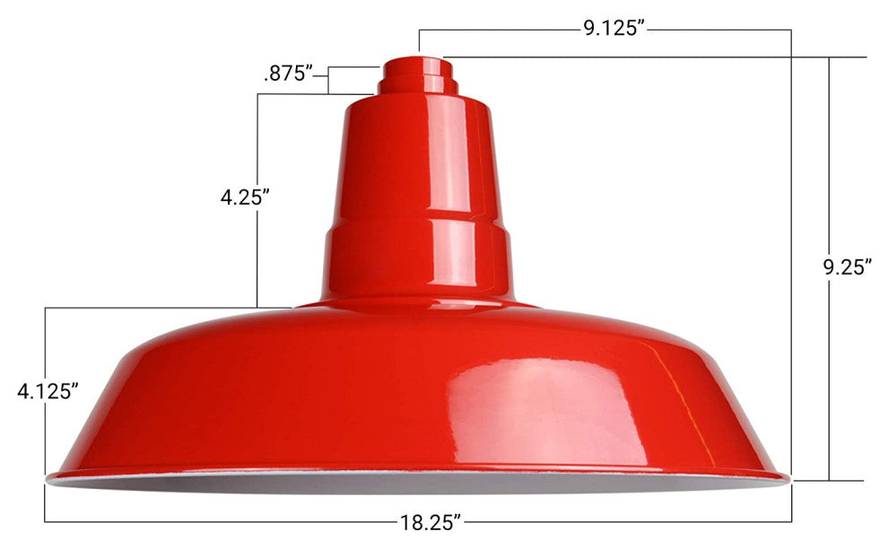 18" Vintage LED Barn Light With Industrial Arm, Matte Black