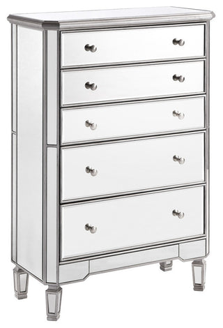 Chamberlan Clear Mirror 5 Drawer Cabinet