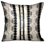 Scandanavian Stripe Black, White Geometric Luxury Throw Pillow 22"x22"