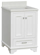 Nantucket 24" Bathroom Vanity, White, Quartz