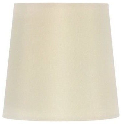 Clip-on Chandelier Lampshade 5" With Nickel Bulb Clip, Eggshell