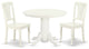 Shav3-Lwh-W 3Pc Round 42"Table And 2 Vertical Slatted Chairs