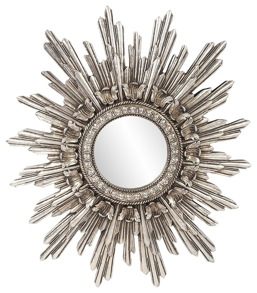 Howard Elliott Chelsea Antique Silver Starburst Mirror