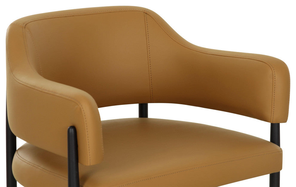 Sezanne Tan Vegan Leather Dining Chair