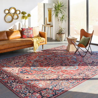 Iris IRS-2310 Traditional Red/Blue 3'6"x5'6" Area Rug