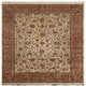 Agra Abella Traditional Beige Floral Hand Knotted Rug 8'x10'