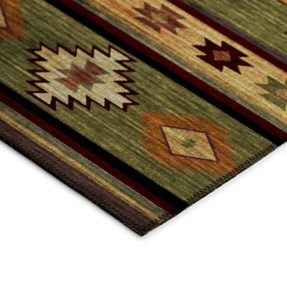 Indoor/Outdoor Phoenix PH4 Cactus Machine Washable 8' x 8' Round Rug