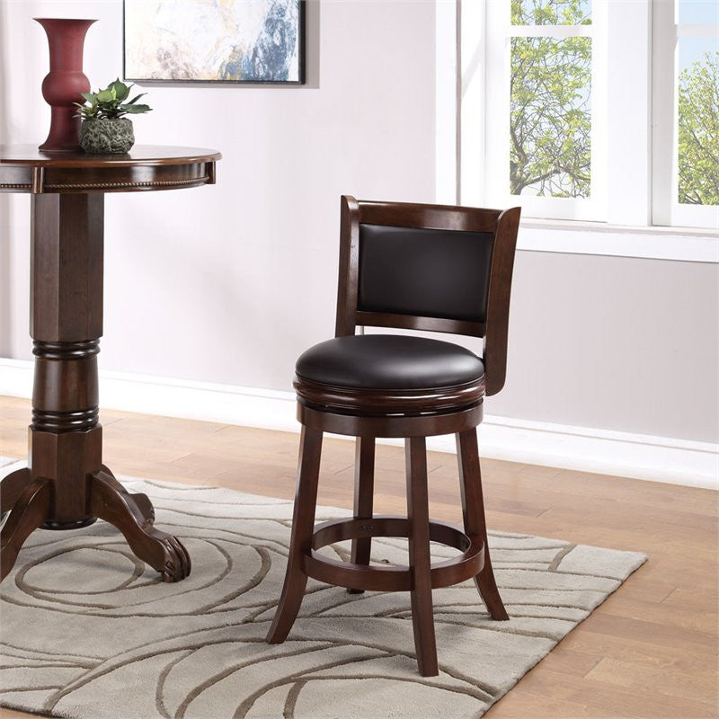 Boraam Augusta Counter Height Swivel Counter Stool in Cappuccino