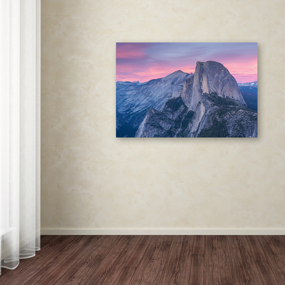 Adam Burton 'Half Dome from Glacier' Canvas Art, 47"x30"