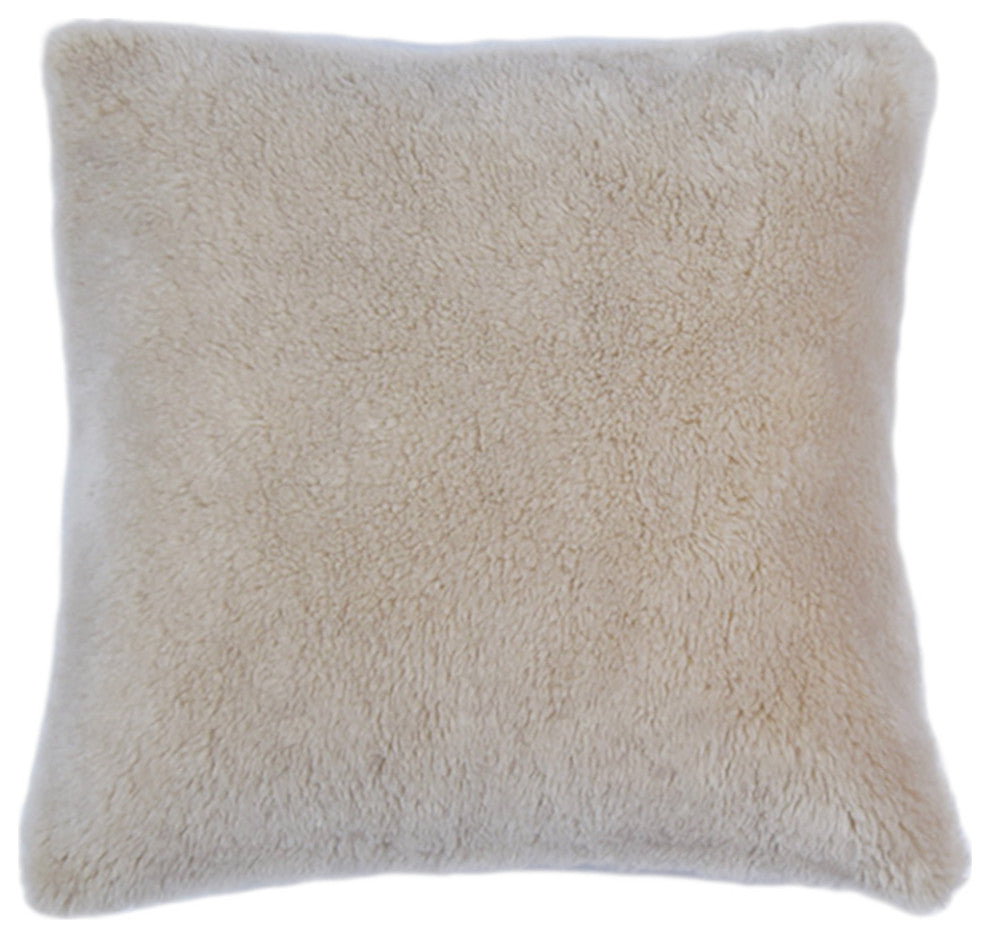 Luzio Beige Conscious Wool Pillow 15.7x15.7