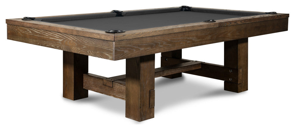 Rocky 8' Slate Pool Table, Brown Wash